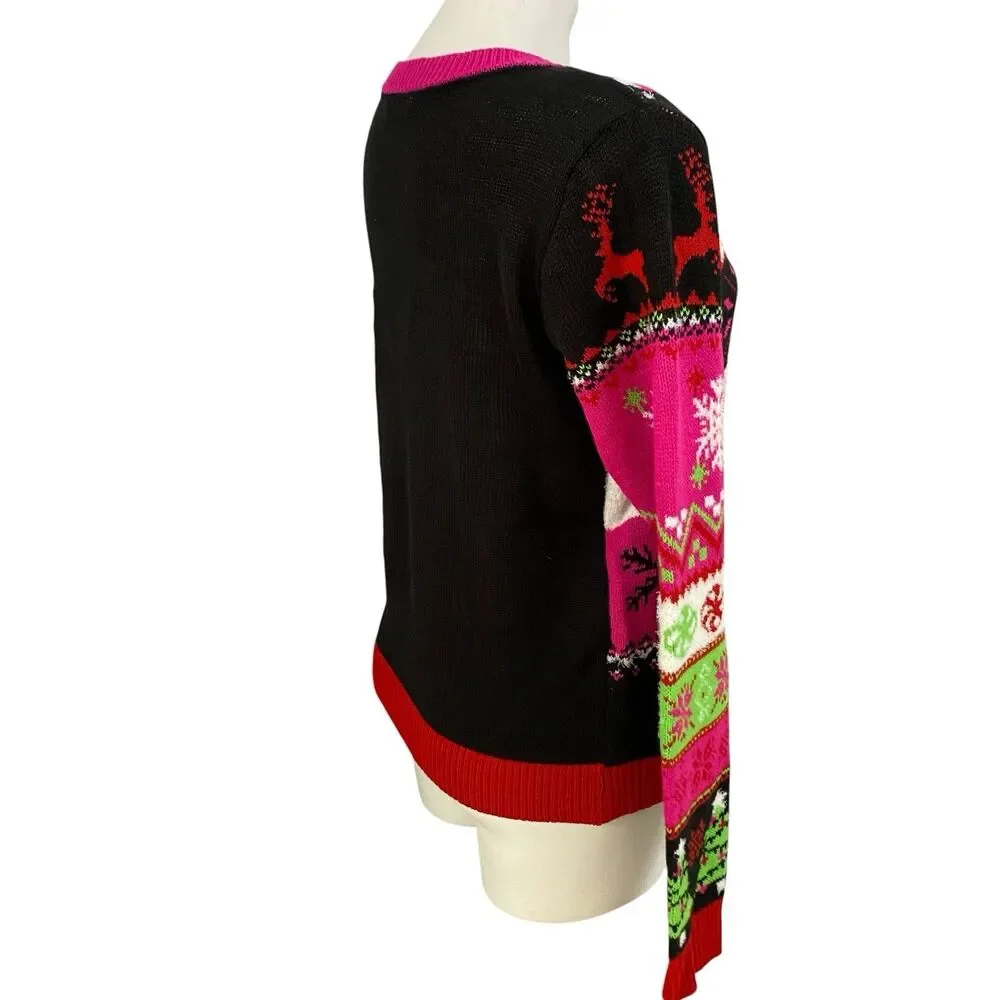 NOBO Ugly Christmas Sweater Jr Womens Large Kitch You Had Me At Ho Ho Ho Party